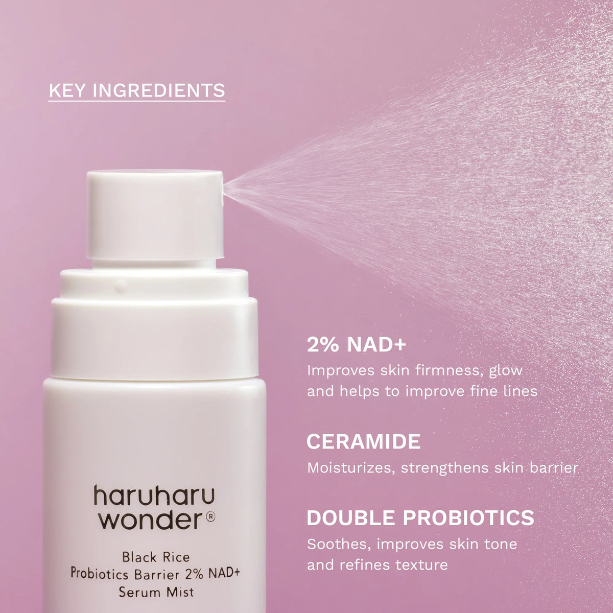 HARUHARU WONDER Black Rice Probiotics Barrier 2% NAD+ Serum Mist (80ml)