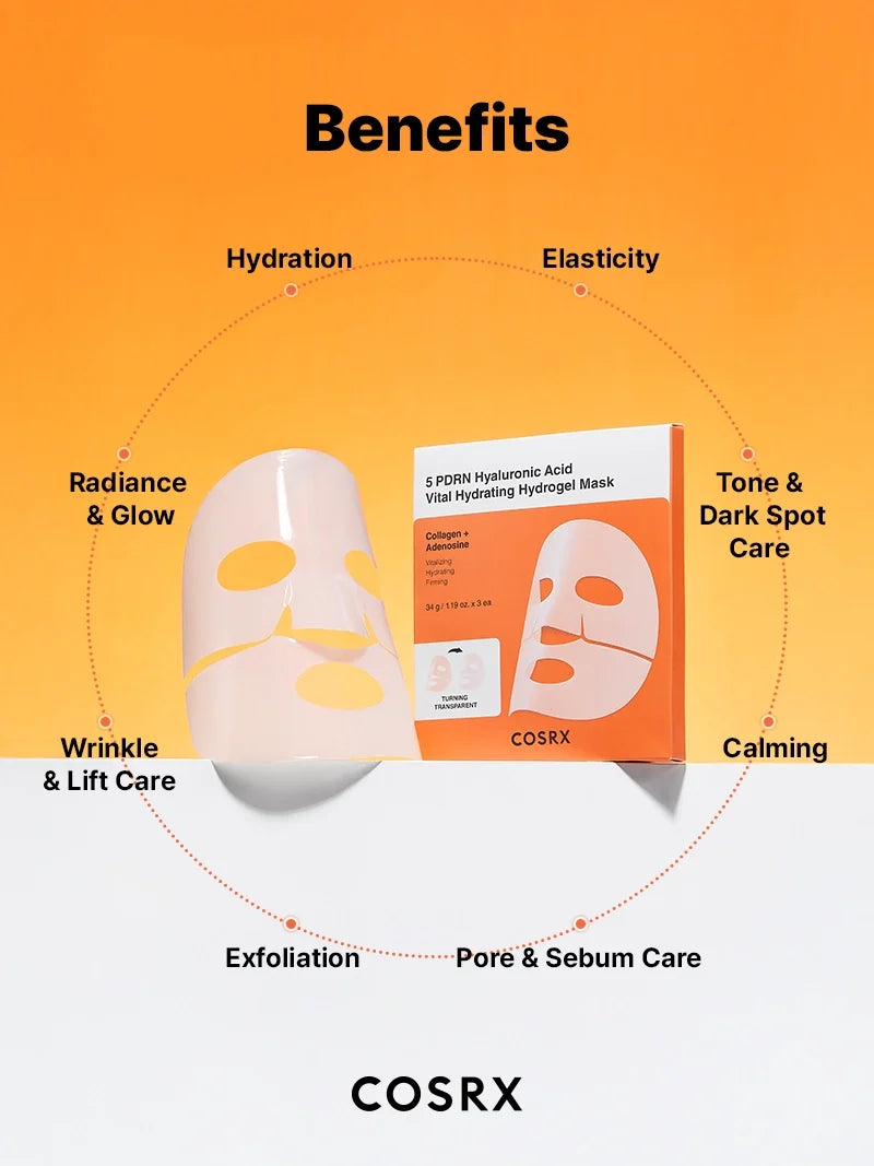 COSRX 5 PDRN Hyaluronic Acid Vital Hydrating Hydrogel Mask (1pcs)