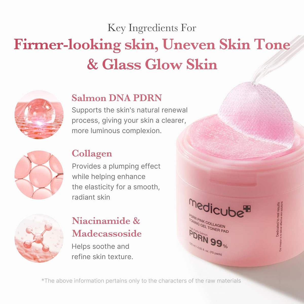 MEDICUBE PDRN Pink Collagen Toning Gel Toner Pad (70ea)