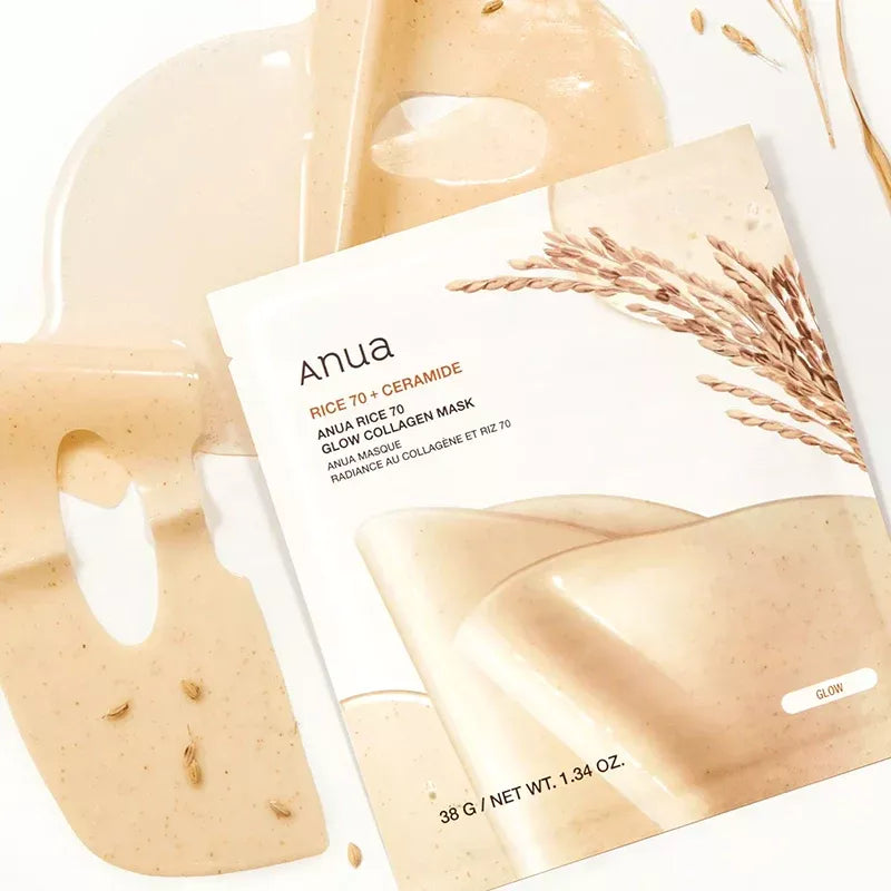 ANUA Rice 70 Glow Collagen Mask (1pcs)