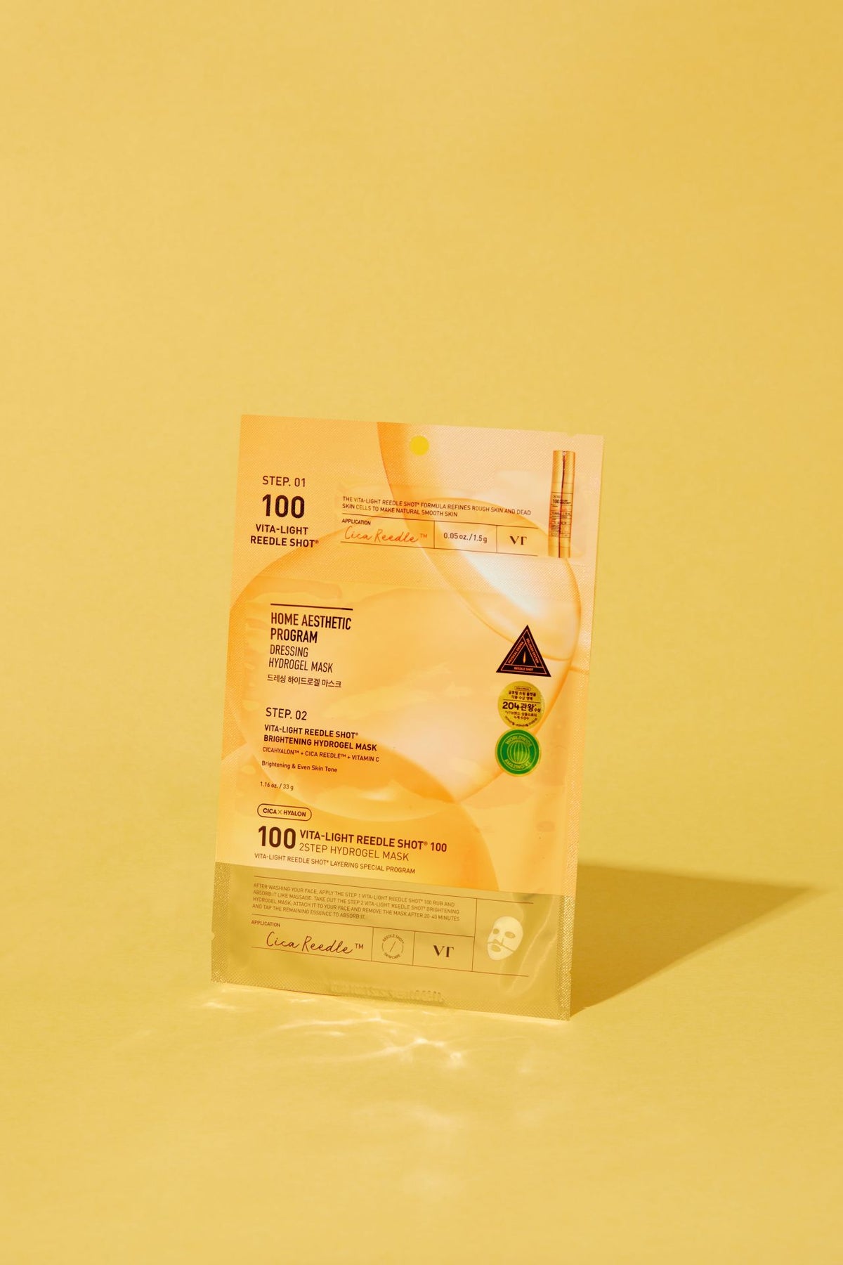 VT COSMETICS Vita-Light Reedle Shot 100 2-Step Hydrogel Mask (1pcs)