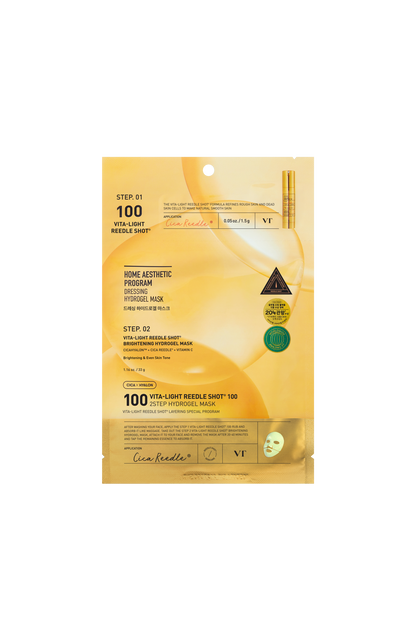 VT COSMETICS Vita-Light Reedle Shot 100 2-Step Hydrogel Mask (1pcs)