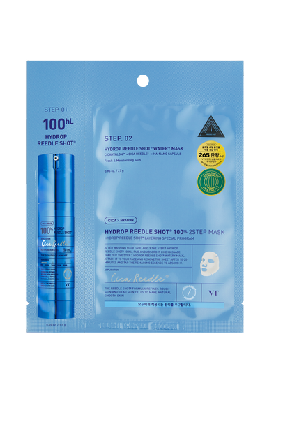 VT COSMETICS Hydrop Reedle Shot 100hL 2-Step Mask (1pcs)