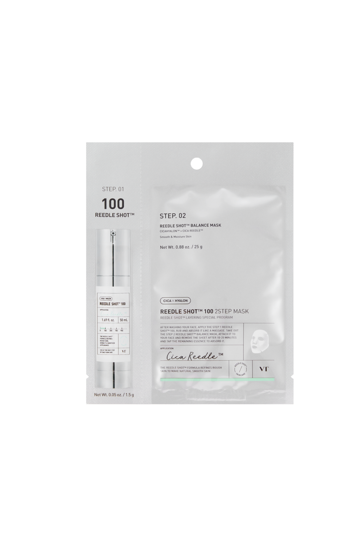 VT COSMETICS Reedle Shot 100 2-Step Mask (1pcs)