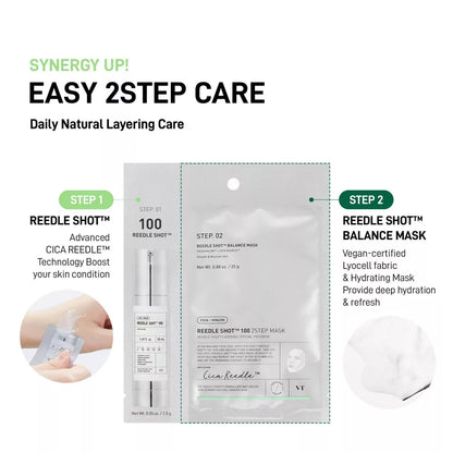 VT COSMETICS Reedle Shot 100 2-Step Mask (1pcs)