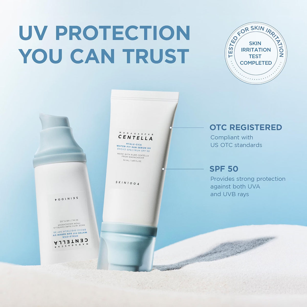 SKIN1004 Madagascar Centella Hyalu-Cica Water-Fit Sun Serum (50ml)