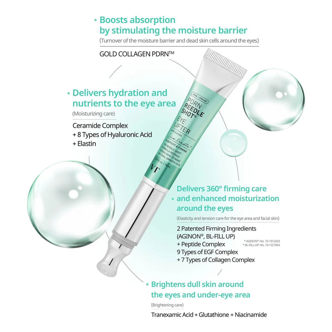 VT COSMETICS PDRN Reedle Shot Eye Lifter (15ml)
