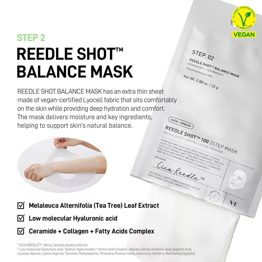 VT COSMETICS Reedle Shot 100 2-Step Mask (1pcs)