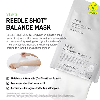 VT COSMETICS Reedle Shot 100 2-Step Mask (1pcs)