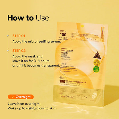 VT COSMETICS Vita-Light Reedle Shot 100 2-Step Hydrogel Mask (1pcs)