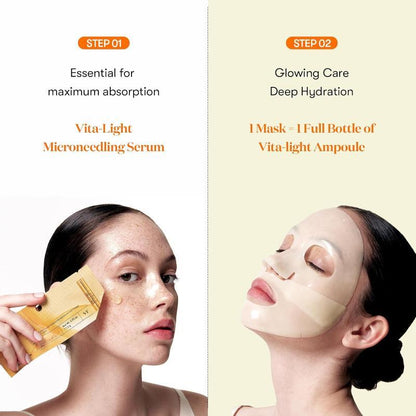 VT COSMETICS Vita-Light Reedle Shot 100 2-Step Hydrogel Mask (1pcs)
