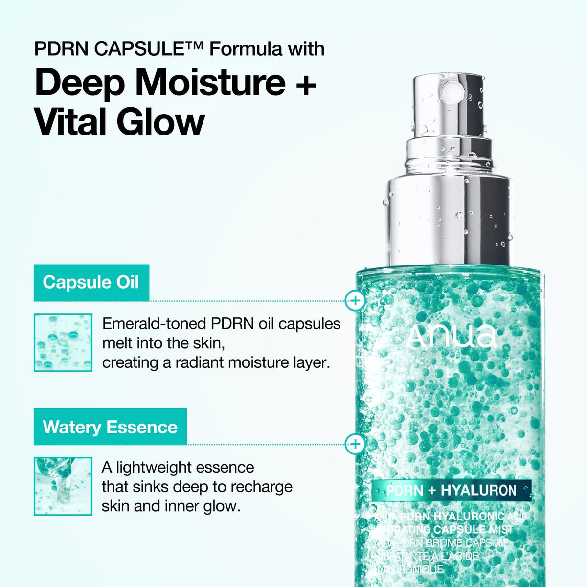 ANUA PDRN Hyaluronic Acid Hydrating Capsule Mist (100ml)
